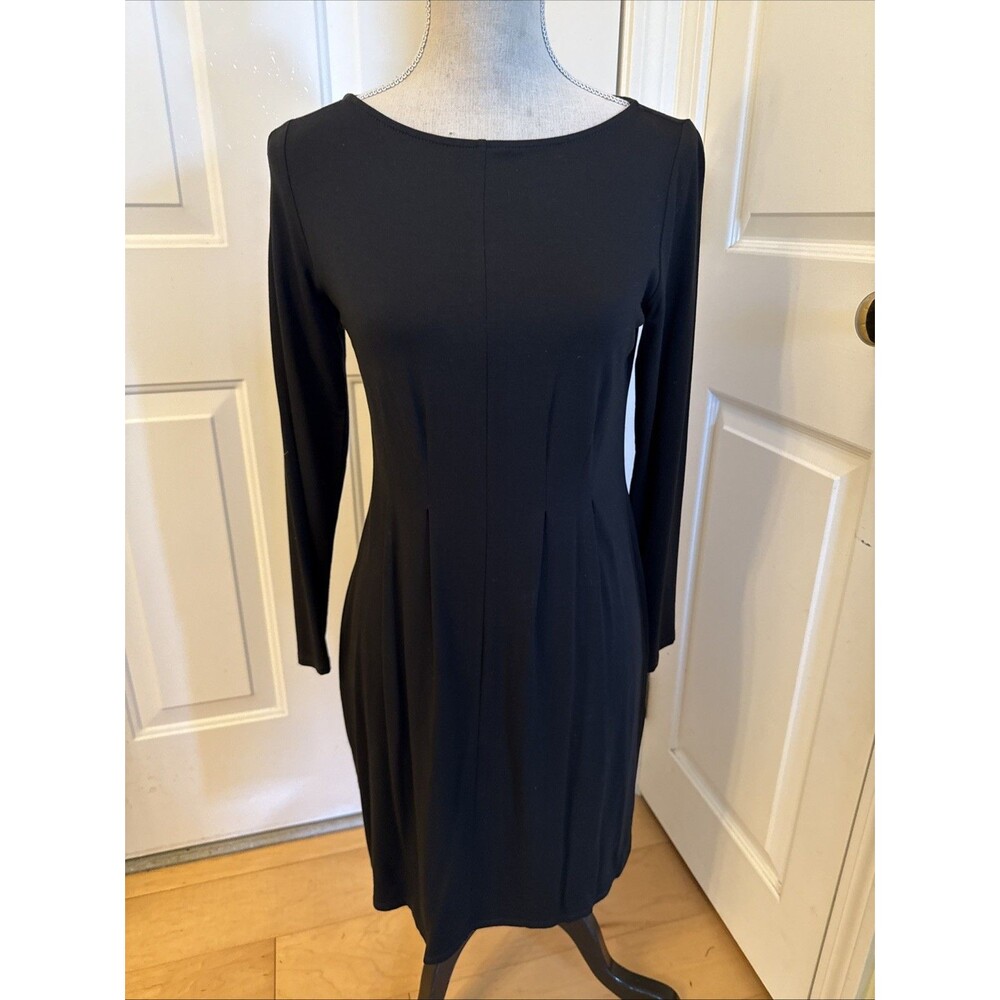BLACK LONGSLEEVED DRESS J Jill High Neck Knee Length Size XSP Petite Wearever
